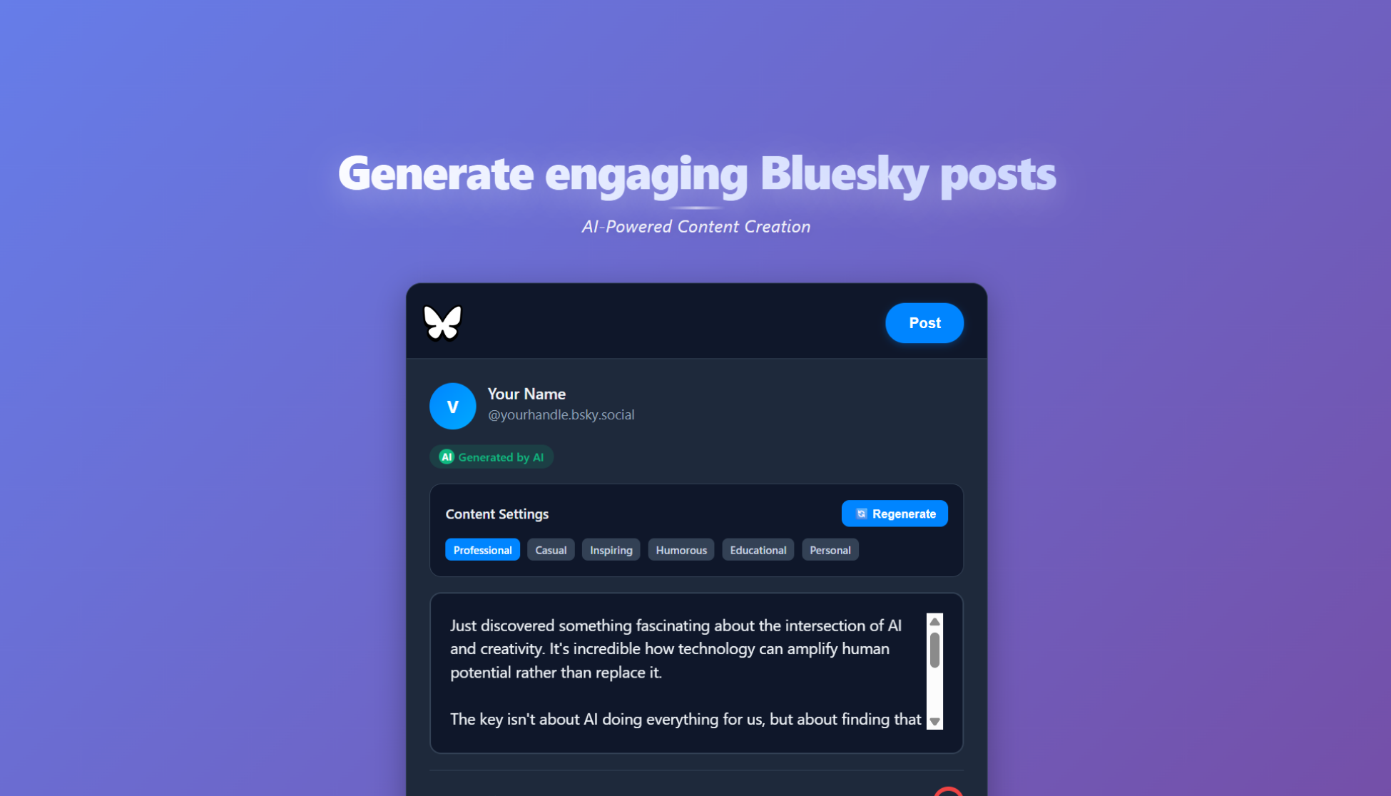 AI Post Generation