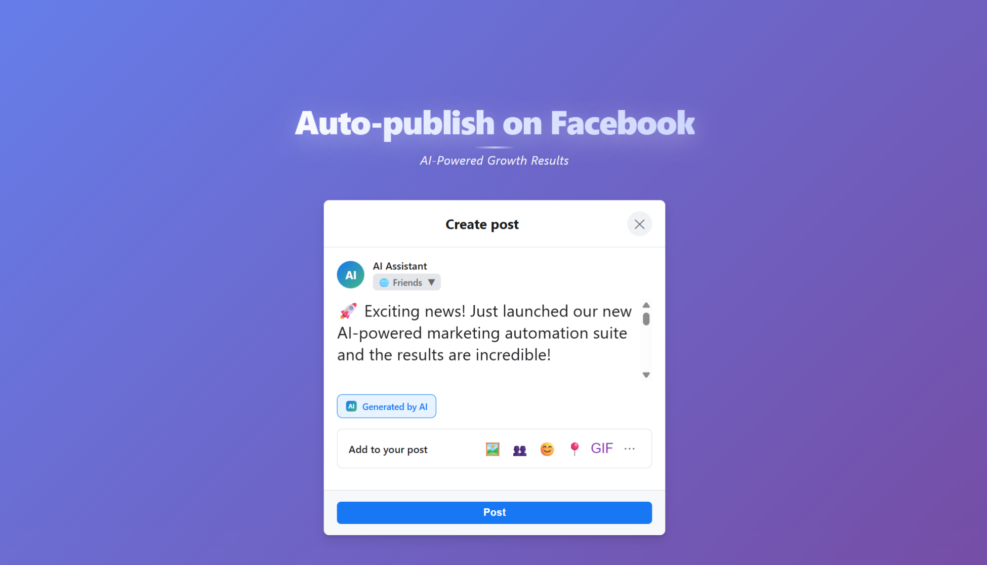 AI Facebook Post Generation