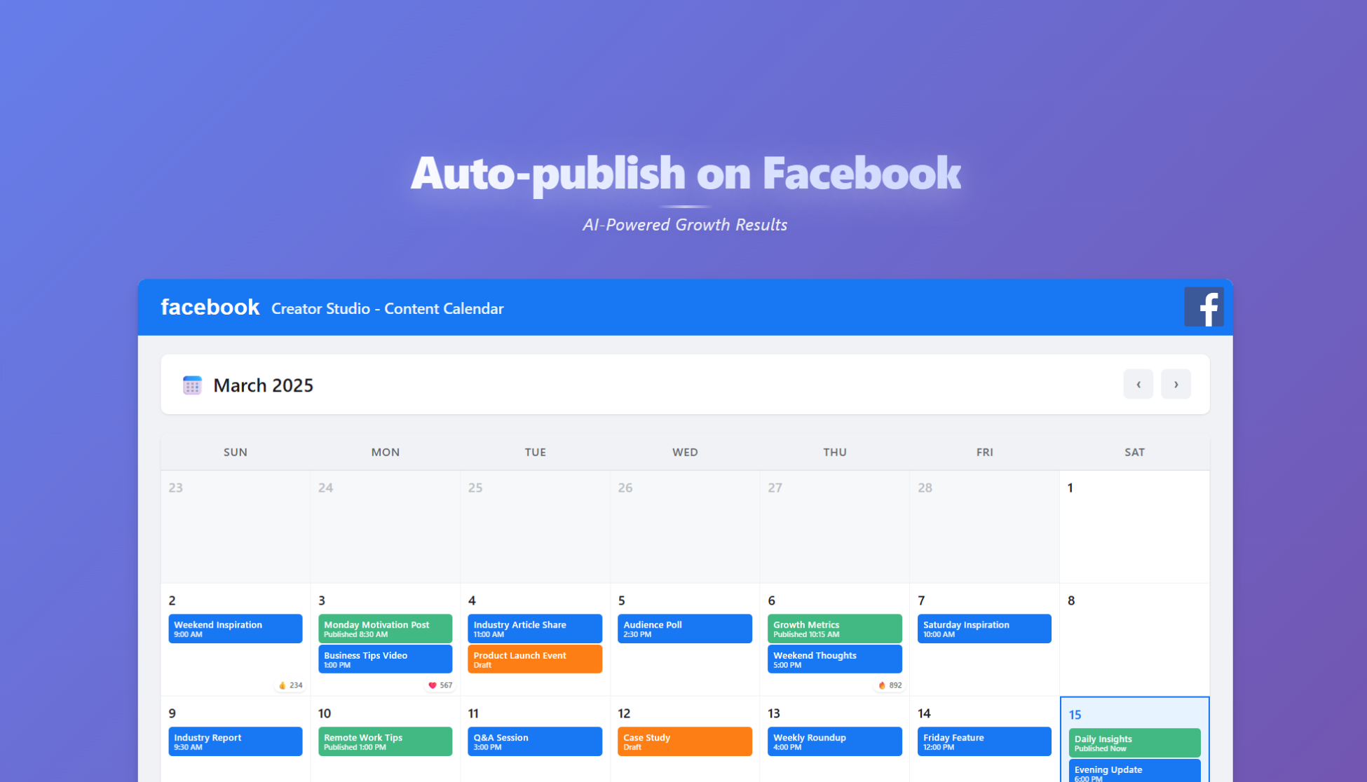 Smart Facebook Post Scheduling