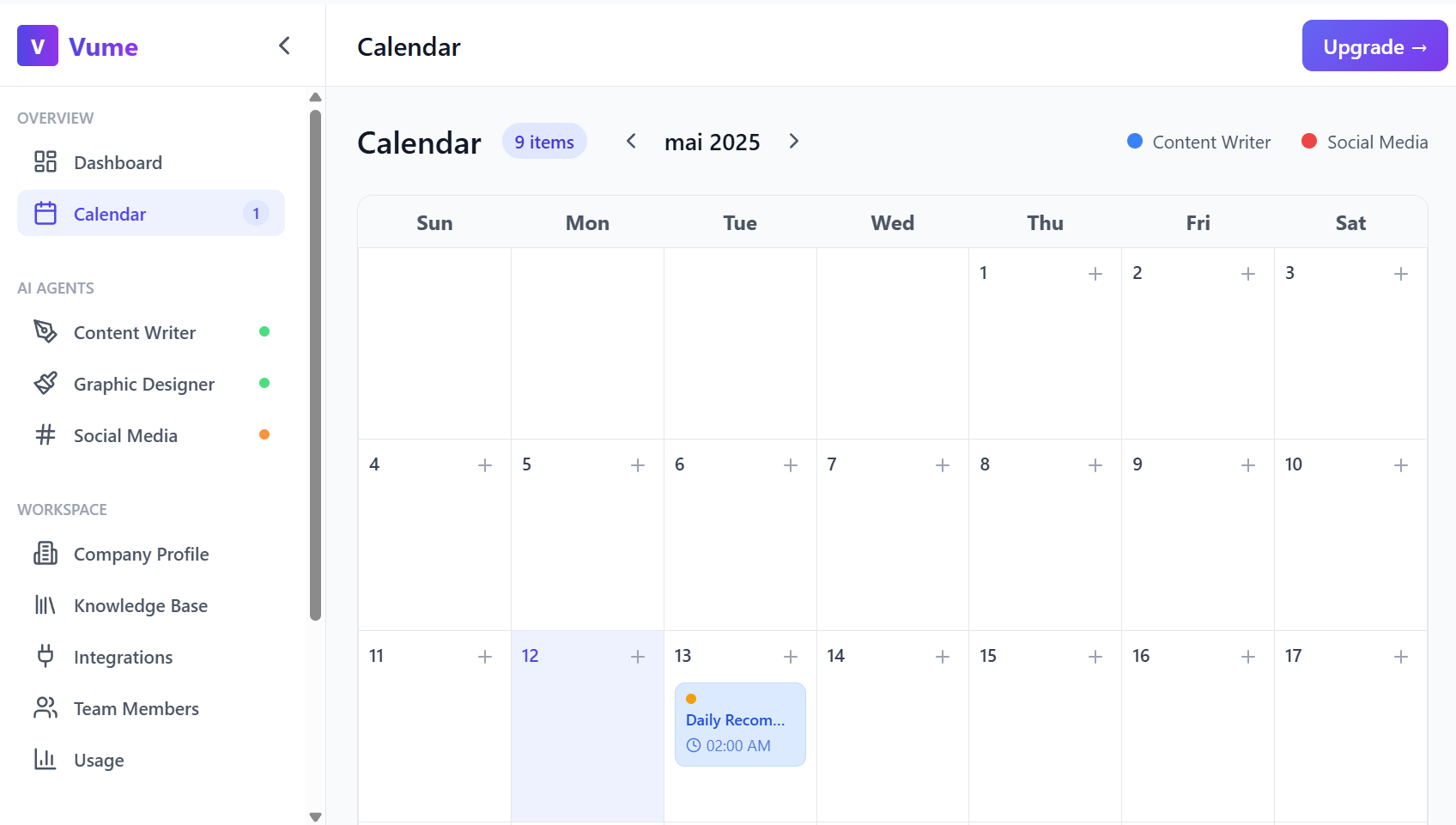 Content Calendar