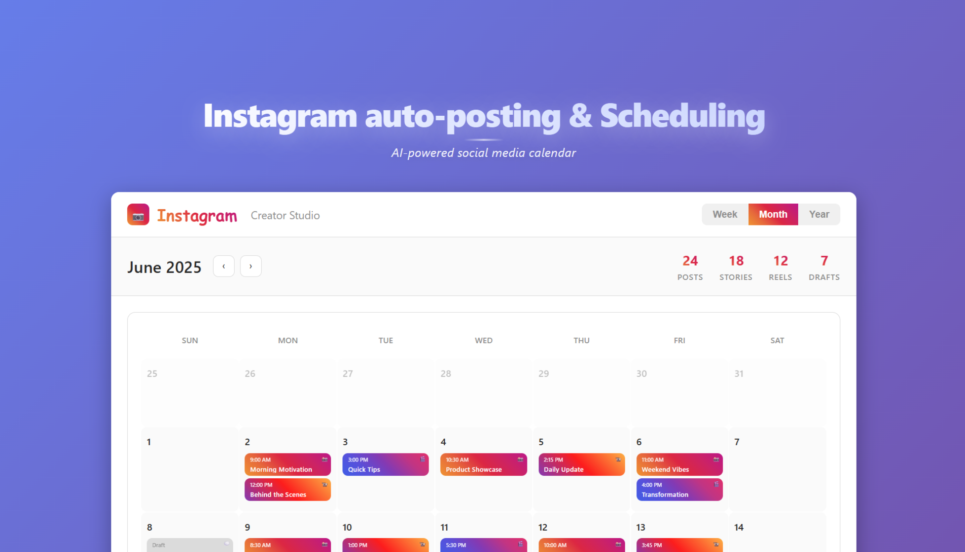 Smart Instagram Scheduling