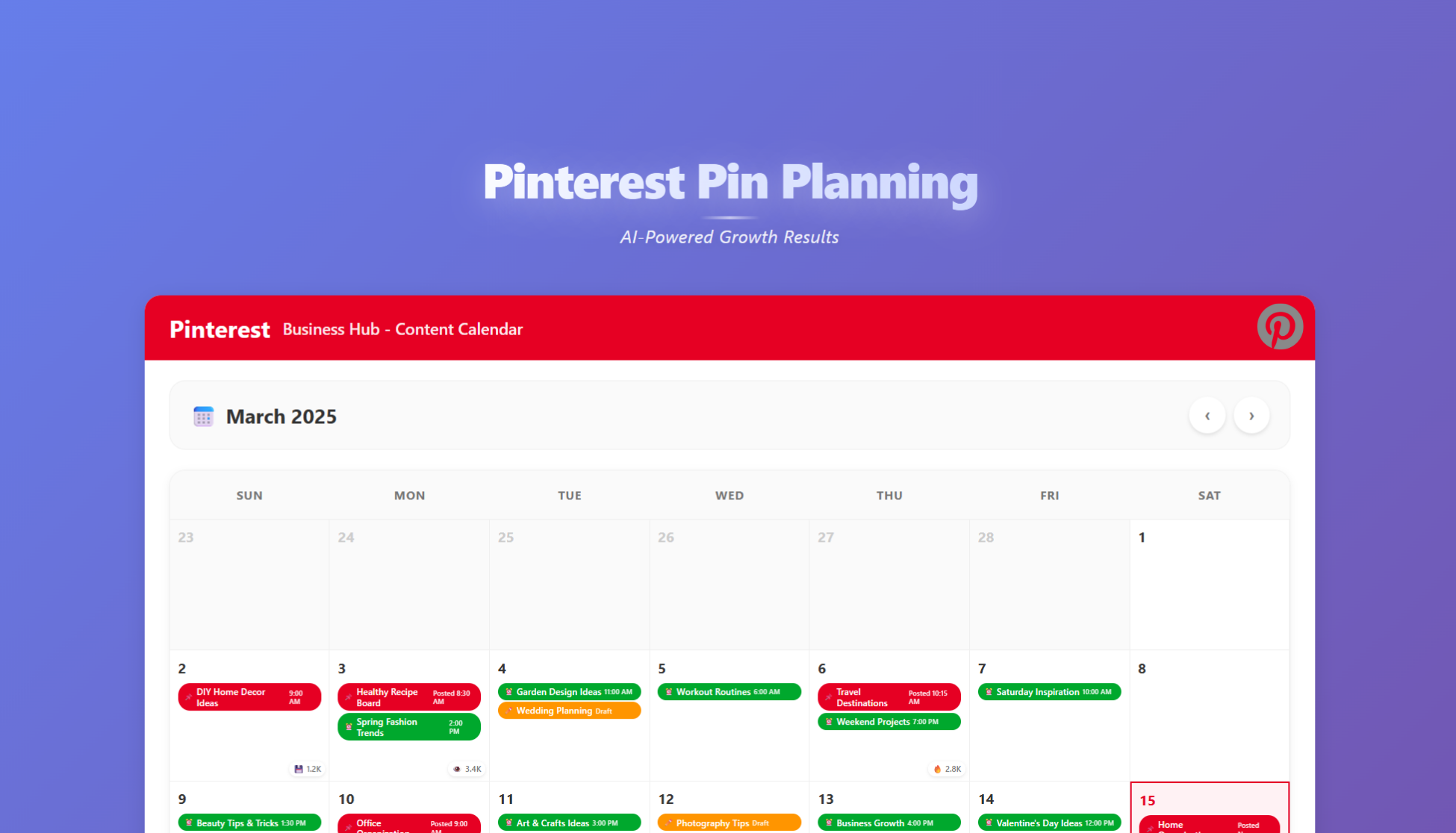 Smart Pin Scheduling
